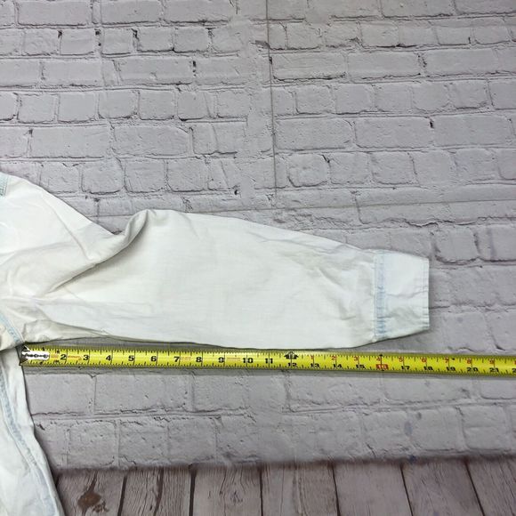 J Crew Women Bleached-out chambray Shirt Blouse Top Size 14 Cotton B239 -2 - Picture 5 of 16